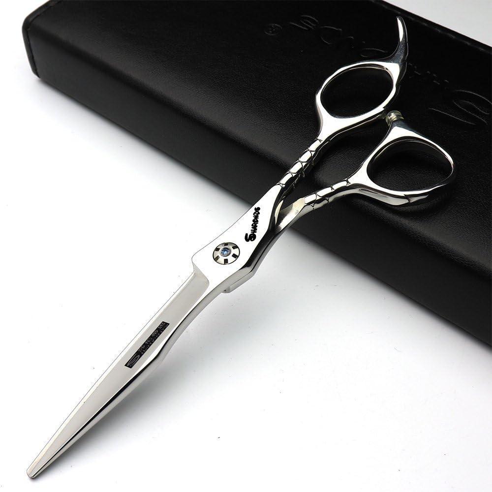 image6Coiffure modelage Studio Ciseaux Coiffeur Ciseaux professionnels Japon 440 C Acier outils de ciseaux de coiffure ciseaux effiler6 pouces 2 picesA6inch Flat Sheara
