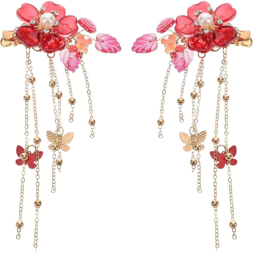 imageminkissy Pinces Cheveux Vintage Style Ancien Fleur Avec Longs Accessoires Coiffure Pour Mariage Fte Bal 47 Pouces