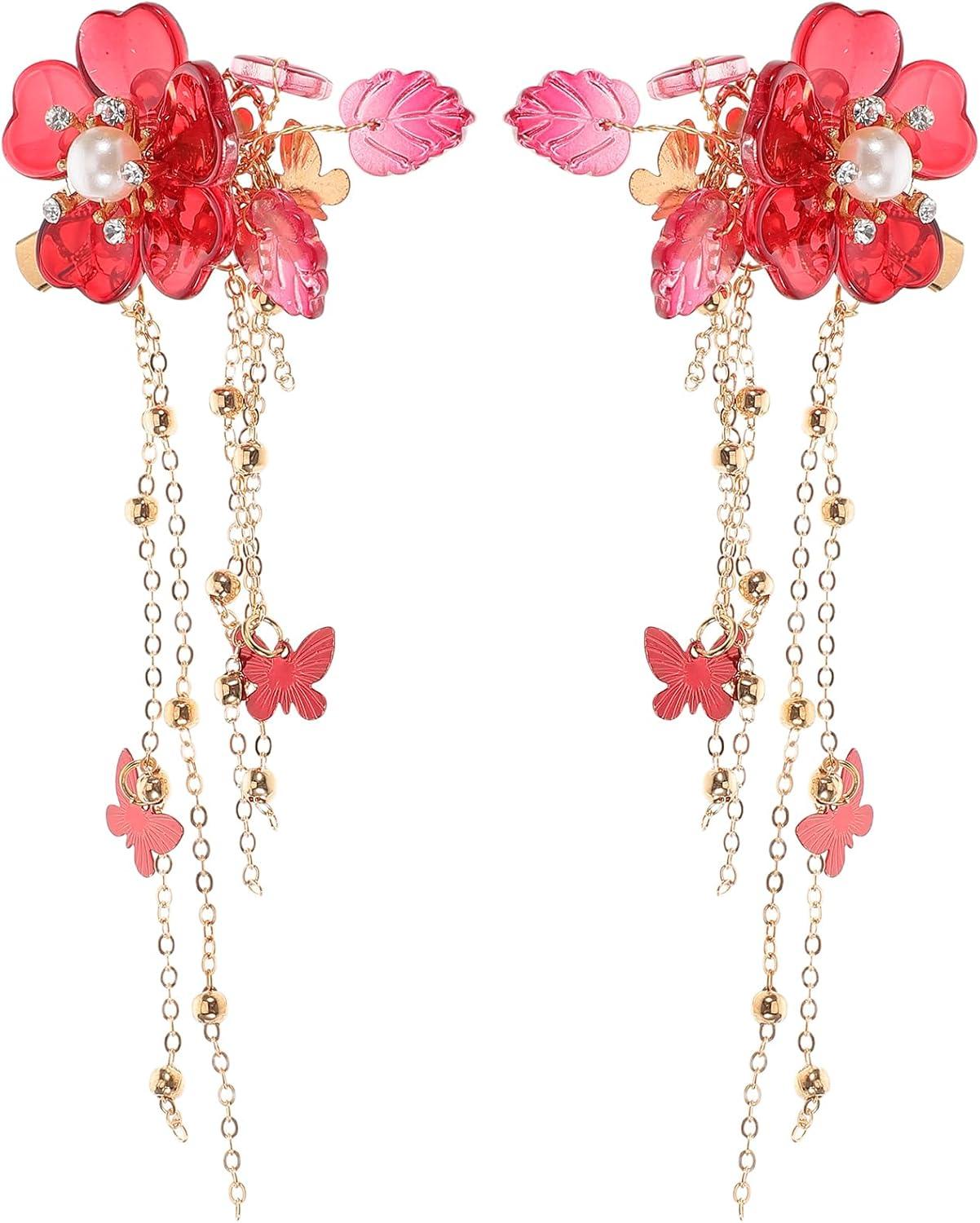 imageminkissy Pinces Cheveux Vintage Style Ancien Fleur Avec Longs Accessoires Coiffure Pour Mariage Fte Bal 47 Pouces