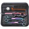 imageKit de Ciseaux de Coiffure Professionnel Or Rose Ciseaux Coiffure 55 Pouces Inox Peigne Acier Ciseaux Coiffure Desepaissir Ciseaux Cheveux Coupe Frange Barbe pour Coiffeur Femme EnfantMulticolore