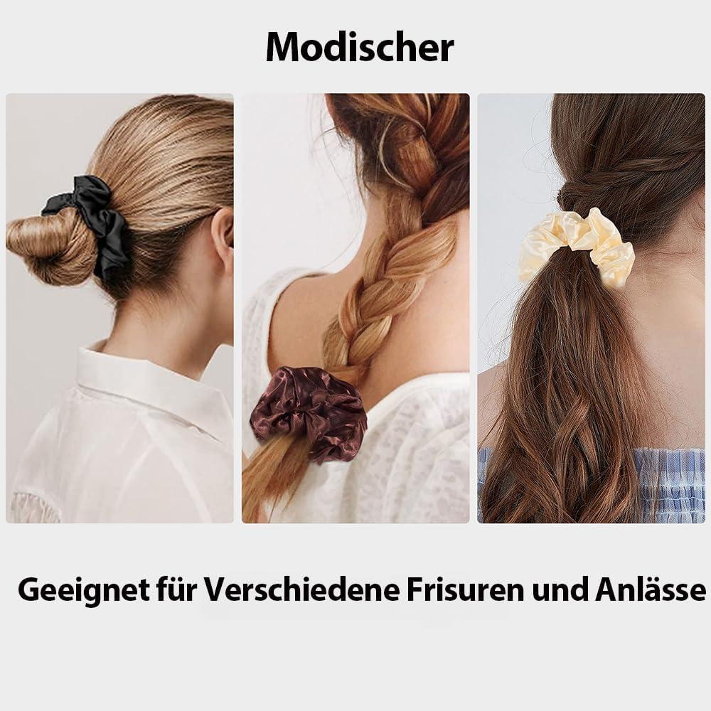 image200pcs Elastique Cheveux MulticoloresChouchous Fille Polyvalents pour Coiffures du Quotidien Mariages Sport et Artisanat4PCS Bandeaux en satin