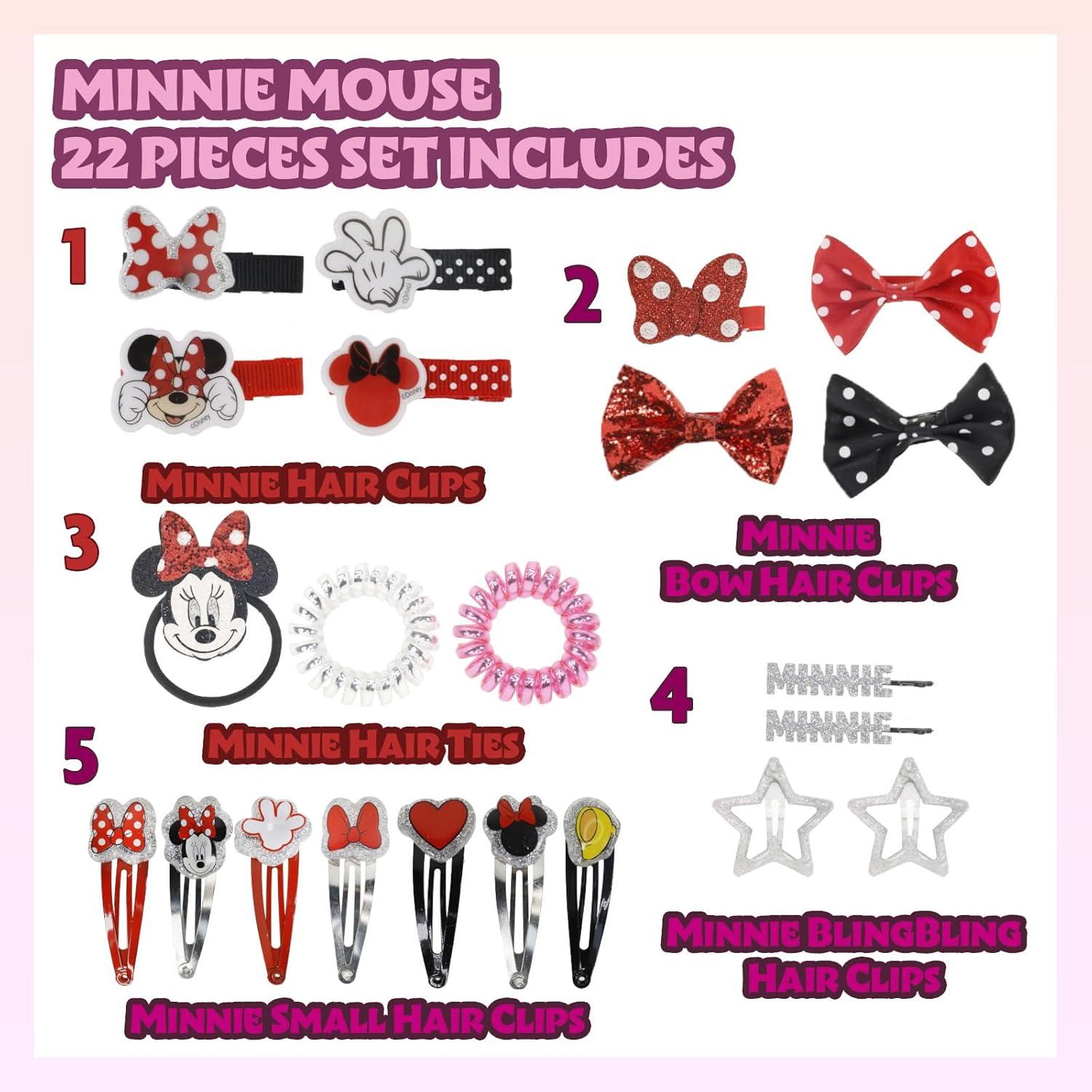 imageDisney Minnie Mouse Coffret Cadeau daccessoires pour Cheveux pour Filles Townley pour Filles de 3 Ans et Plus Comprend 22 pices Un nud pour Cheveux des pingles Cheveux et Plus Encore