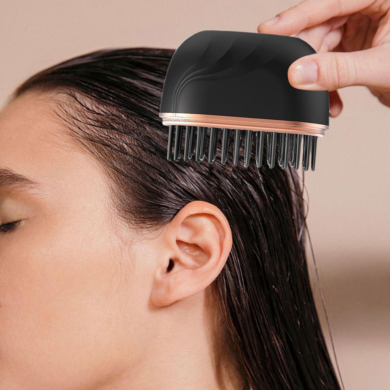 imageMini Brosse Lisseuse Sans FilOutil De Coiffure Portable Brosse Lisser Chauffage Rapidepour Filles Dames Voyageurs Professionnels Occups Salon Vacances Utilisation QuotidienneNoir