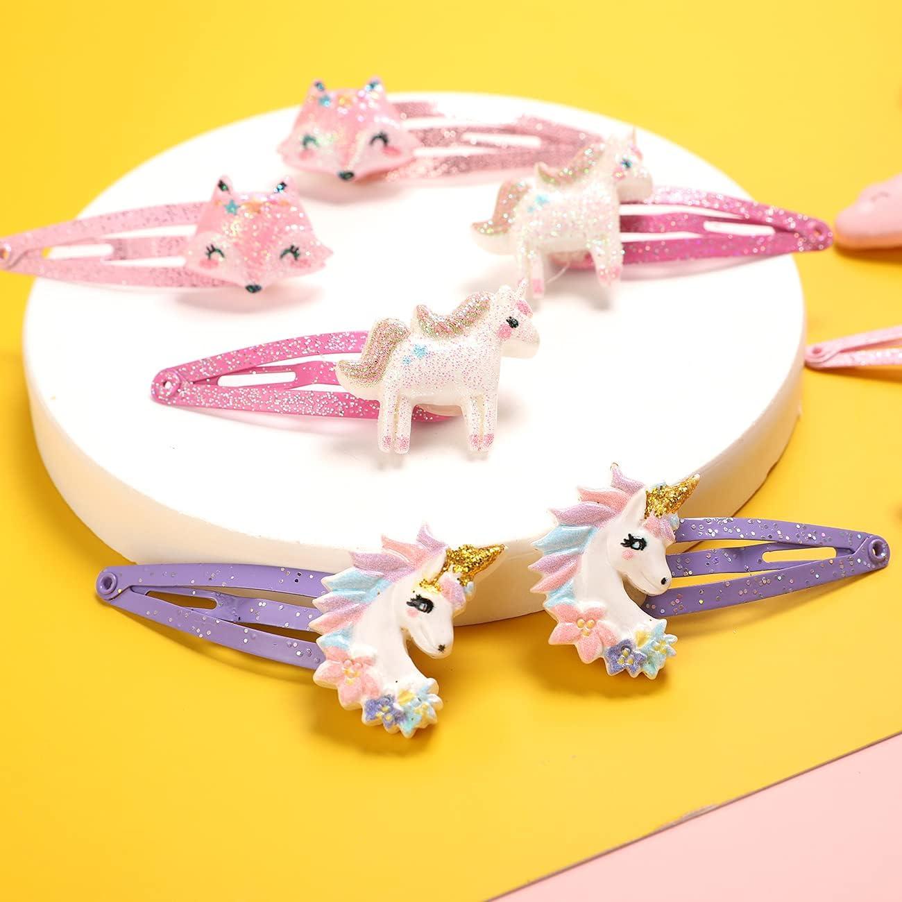 imagePinkSheep Barrettes cheveux licorne 6 paires12 packs dpingles cheveux arcenciel en forme de nuage pinces cheveux mignonnes pour bbs filles ados et enfantsprincesse