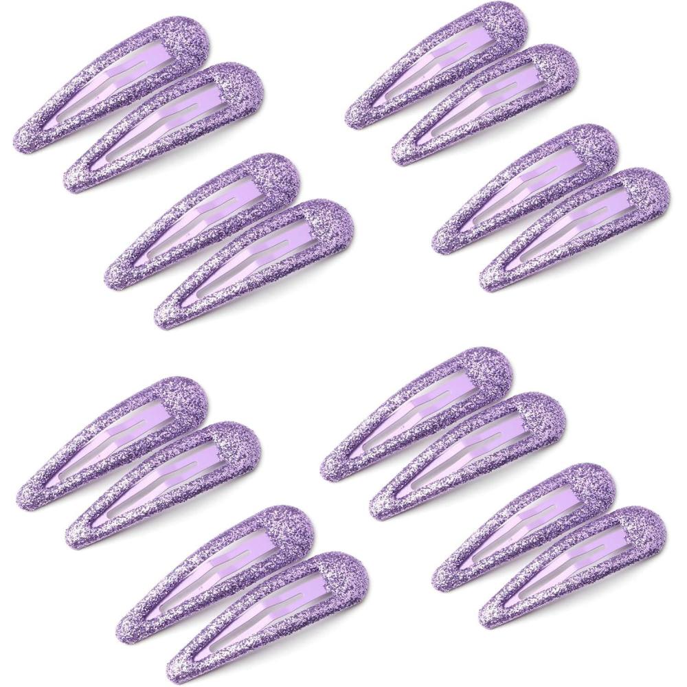 image16 Pcs Briller Clips Pression pour Cheveux Clips Cheveux en Mtal Color Paillettes Clips Cheveux Barrettes Accessoires de CoiffureViolet16