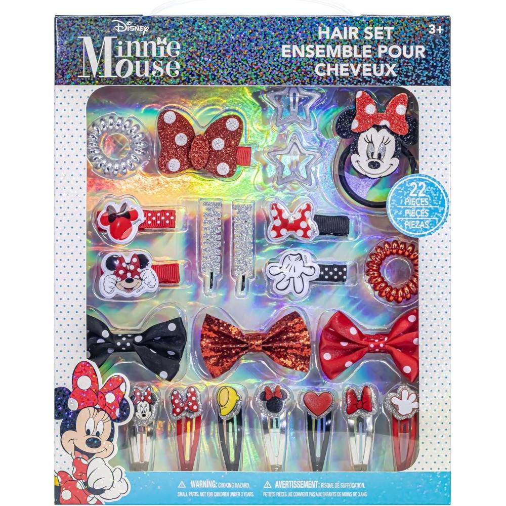 imageDisney Minnie Mouse Coffret Cadeau daccessoires pour Cheveux pour Filles Townley pour Filles de 3 Ans et Plus Comprend 22 pices Un nud pour Cheveux des pingles Cheveux et Plus Encore