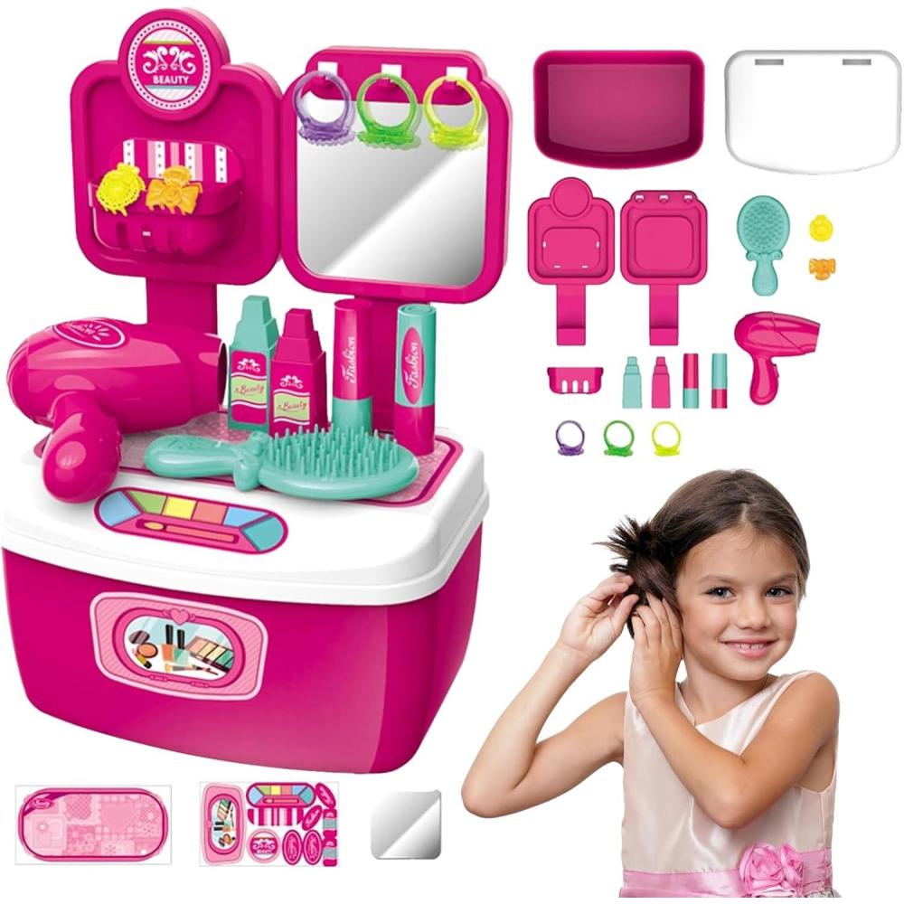 imageJouets de Salon de Coiffure pour Filles Jouets de Salon de Coiffure adapts aux et srsJouet de Simulation de Salon de Coiffure quip dun scheCheveux danneaux de Peigne iroir
