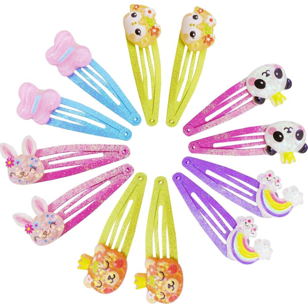 imagePinkSheep Barrettes cheveux licorne 6 paires12 packs dpingles cheveux arcenciel en forme de nuage pinces cheveux mignonnes pour bbs filles ados et enfantsStyle B