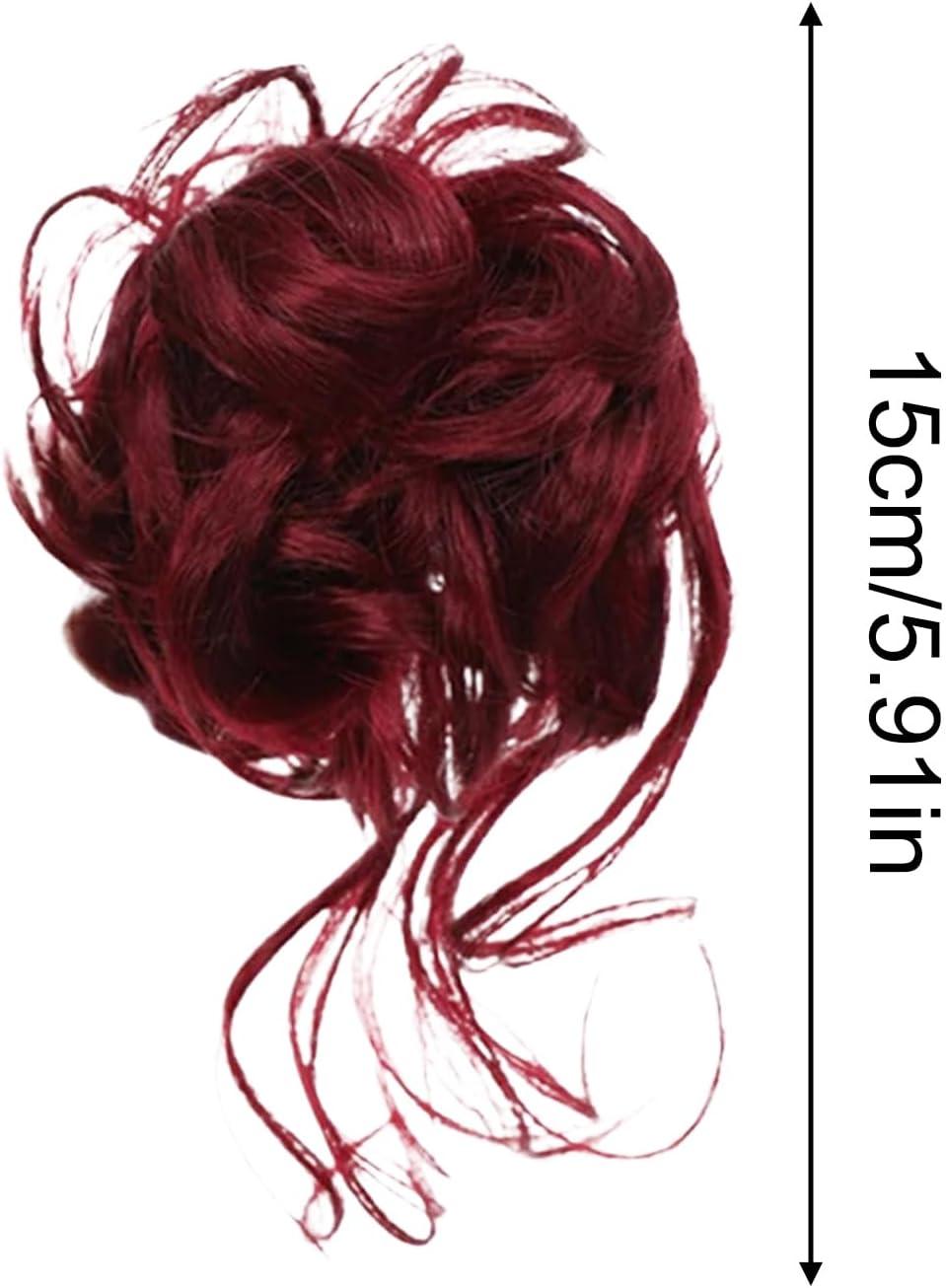 imageAccessoires Capillaires Pour s Postiche Boucle Clip Griffe Coiffure Accessoire Volume Queue De Cheval Fille Femme FianceRouge