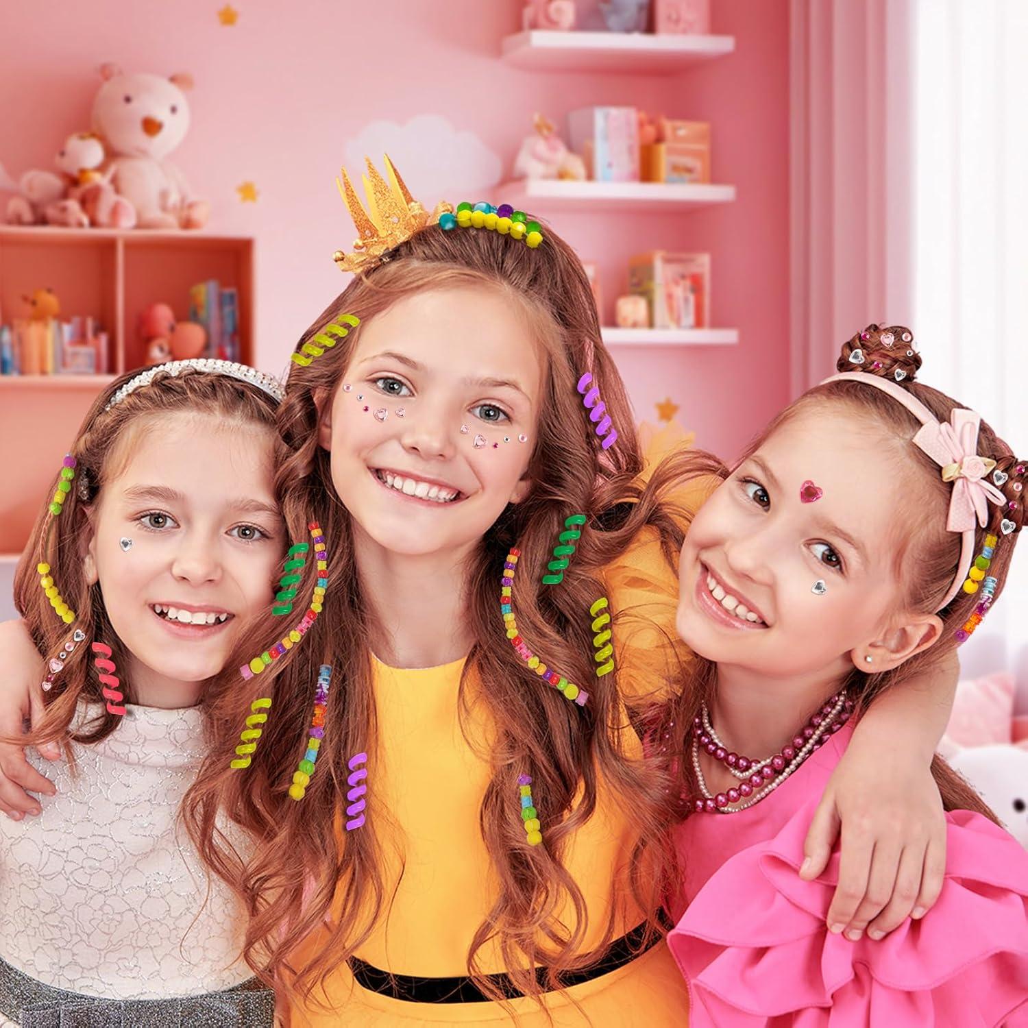 imageAccessoires Cheveux Jouets Cadeau Filles pour 512 Ans Cratif avec Perles Colores Outil de Coiffure Cadeau Anniversaire Fille 7 8 9 10 Ans