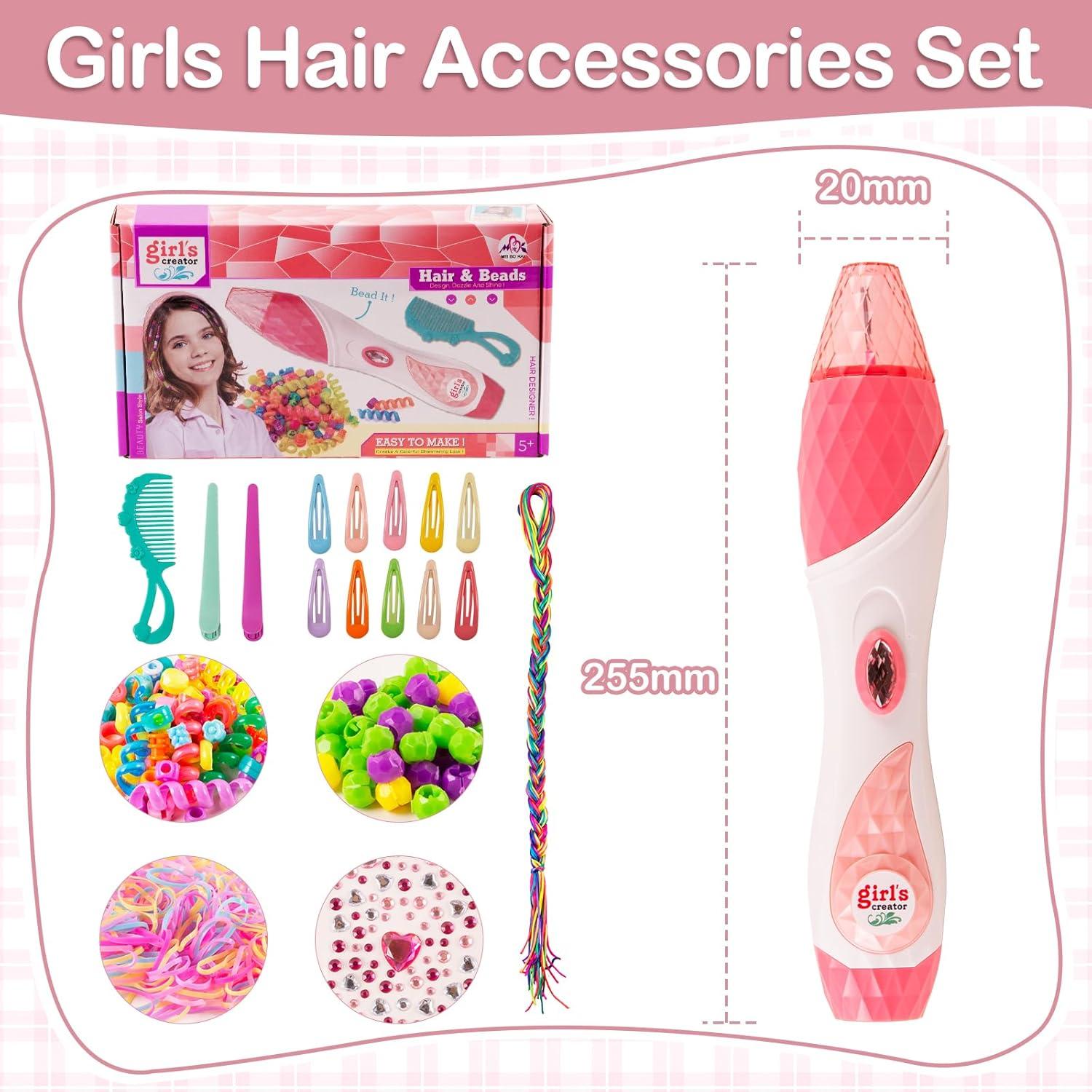 imageAccessoires Cheveux Jouets Cadeau Filles pour 512 Ans Cratif avec Perles Colores Outil de Coiffure Cadeau Anniversaire Fille 7 8 9 10 Ans