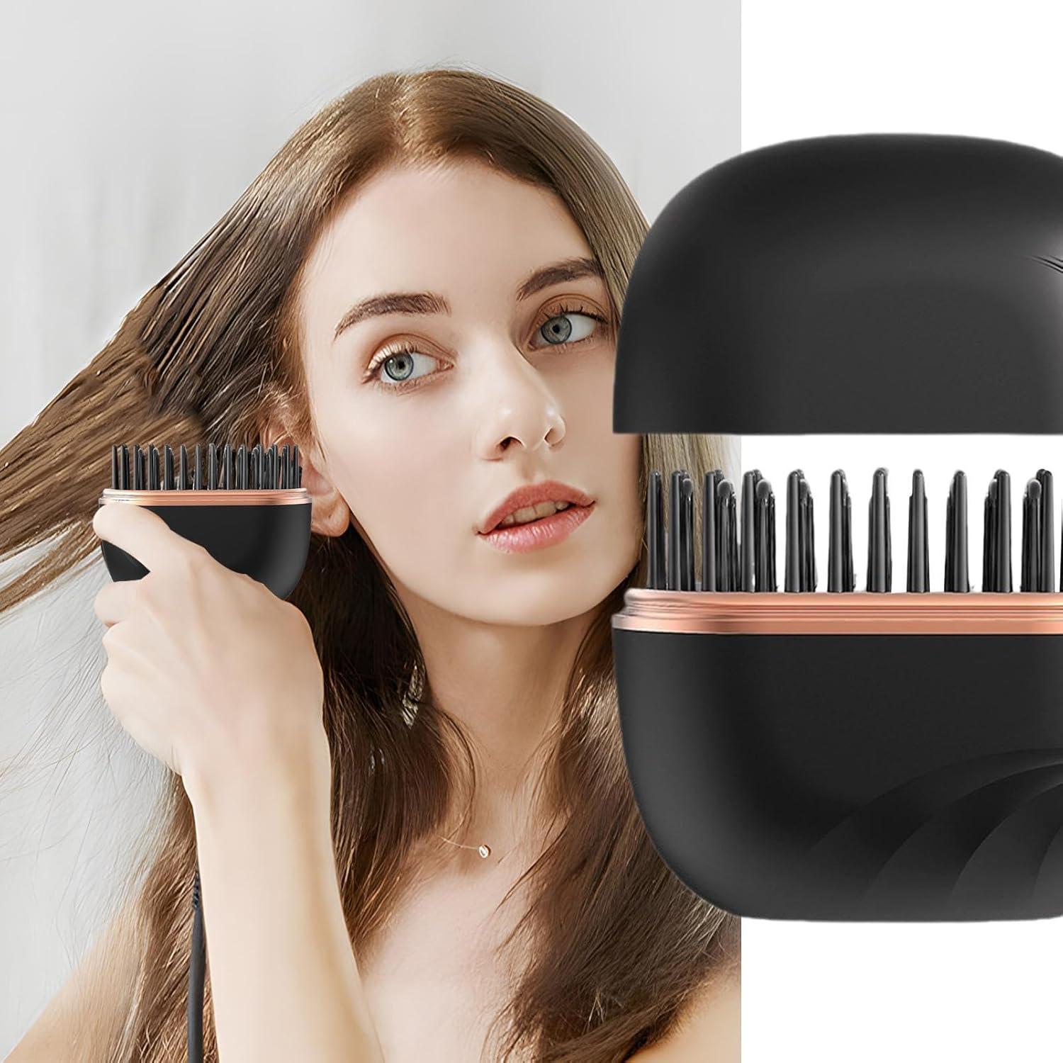 imageBrosse Lisser Les Cheveux Sans FilAccessoires De Coiffure Portables Petit Peigne Lisseur De Cheveuxpour Filles Dames Voyageurs Professionnels Occups Salon Vacances Utilisation Quotidienne tudiNoir