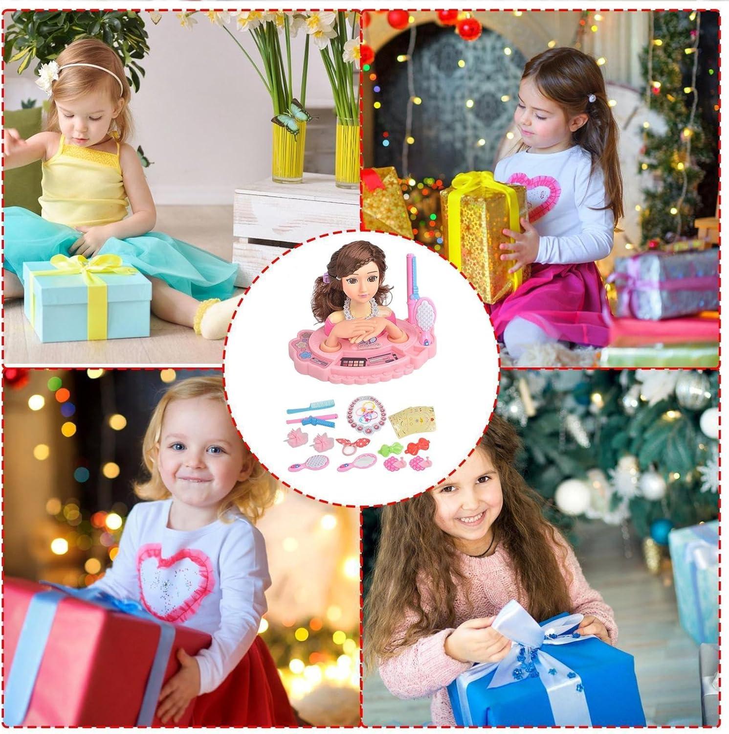 imageTte Coiffer Enfant Modle De Poupe Coiffure Et Maquillage Tte Coiffer Et Maquiller Accessoires Jouet Coiffure Fille pour Ds 3 Ans2