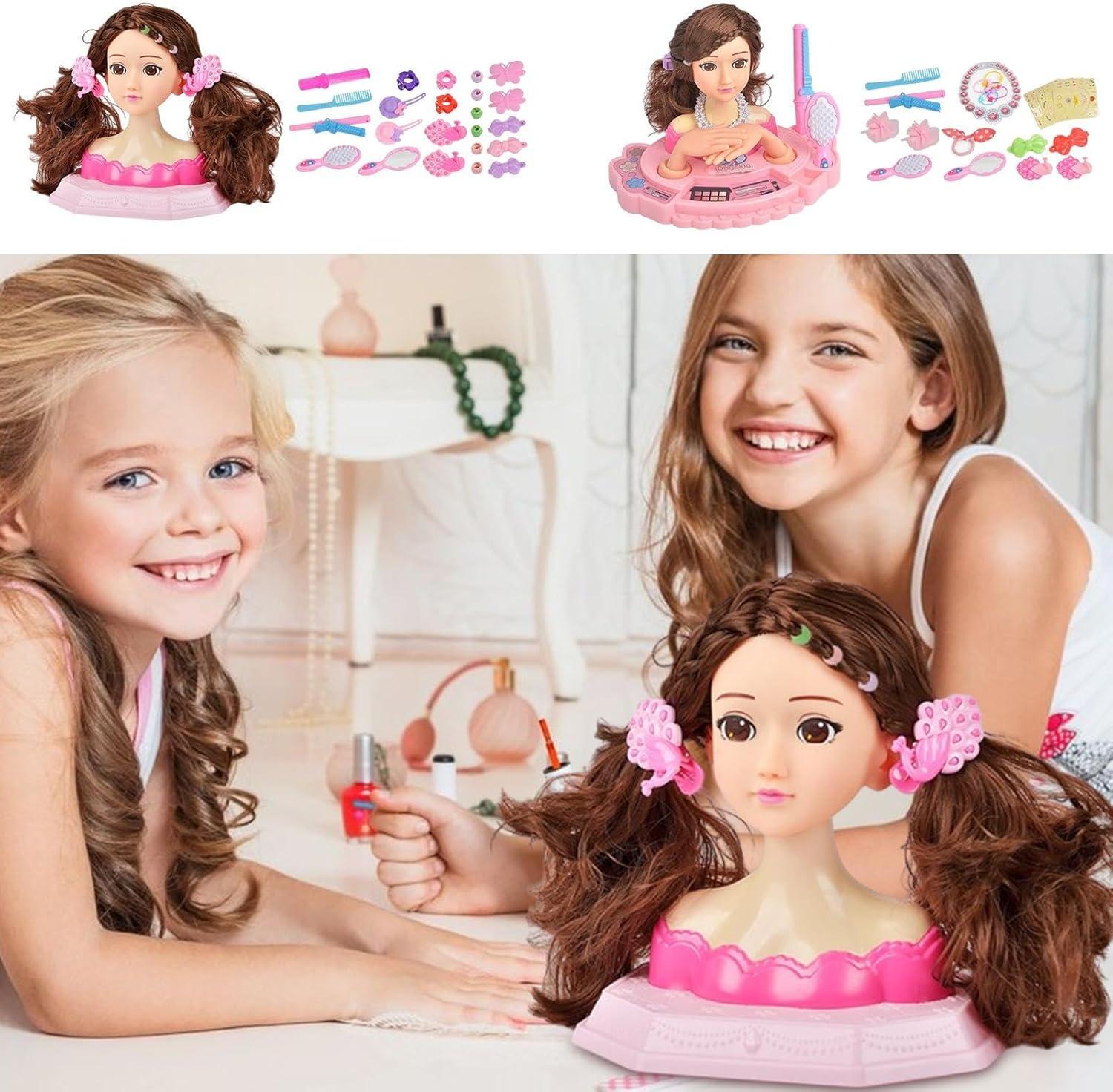 imageTte Coiffer Enfant Modle De Poupe Coiffure Et Maquillage Tte Coiffer Et Maquiller Accessoires Jouet Coiffure Fille pour Ds 3 Ans2
