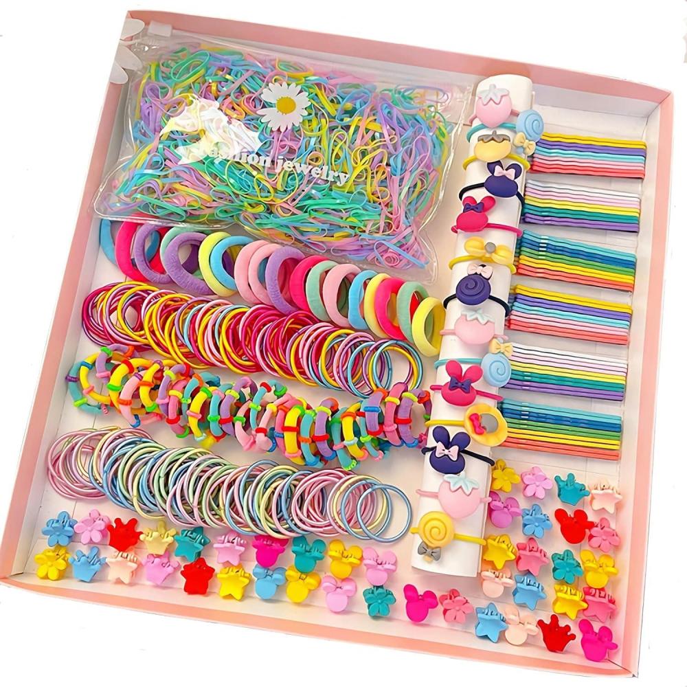 image1220 pcs Coffret Cadeau Accessoires Cheveux Bb Petites Filles Pinces Cheveux Noeuds Cravates ToutPetits Barrettes pingles Cheveux