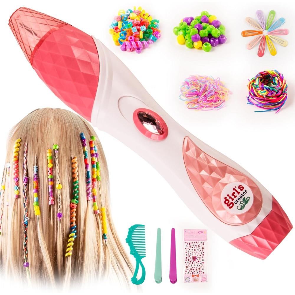 imageAccessoires Cheveux Jouets Cadeau Filles pour 512 Ans Cratif avec Perles Colores Outil de Coiffure Cadeau Anniversaire Fille 7 8 9 10 Ans