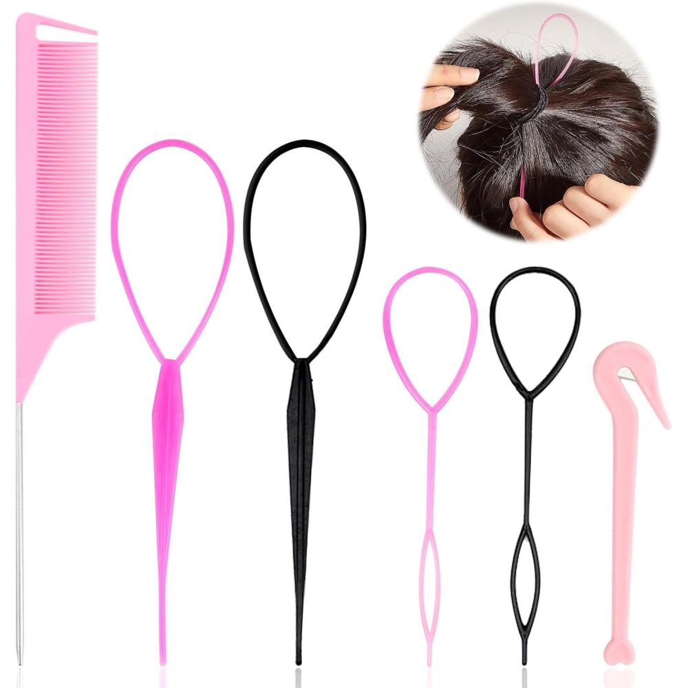 imageKit Accessoires de Coiffure Lot de 6 Outils Tressage pour Styles Varis Parfait pour Dbutantes et Enfants Accessoires de Coiffure pour Femmes et Filles