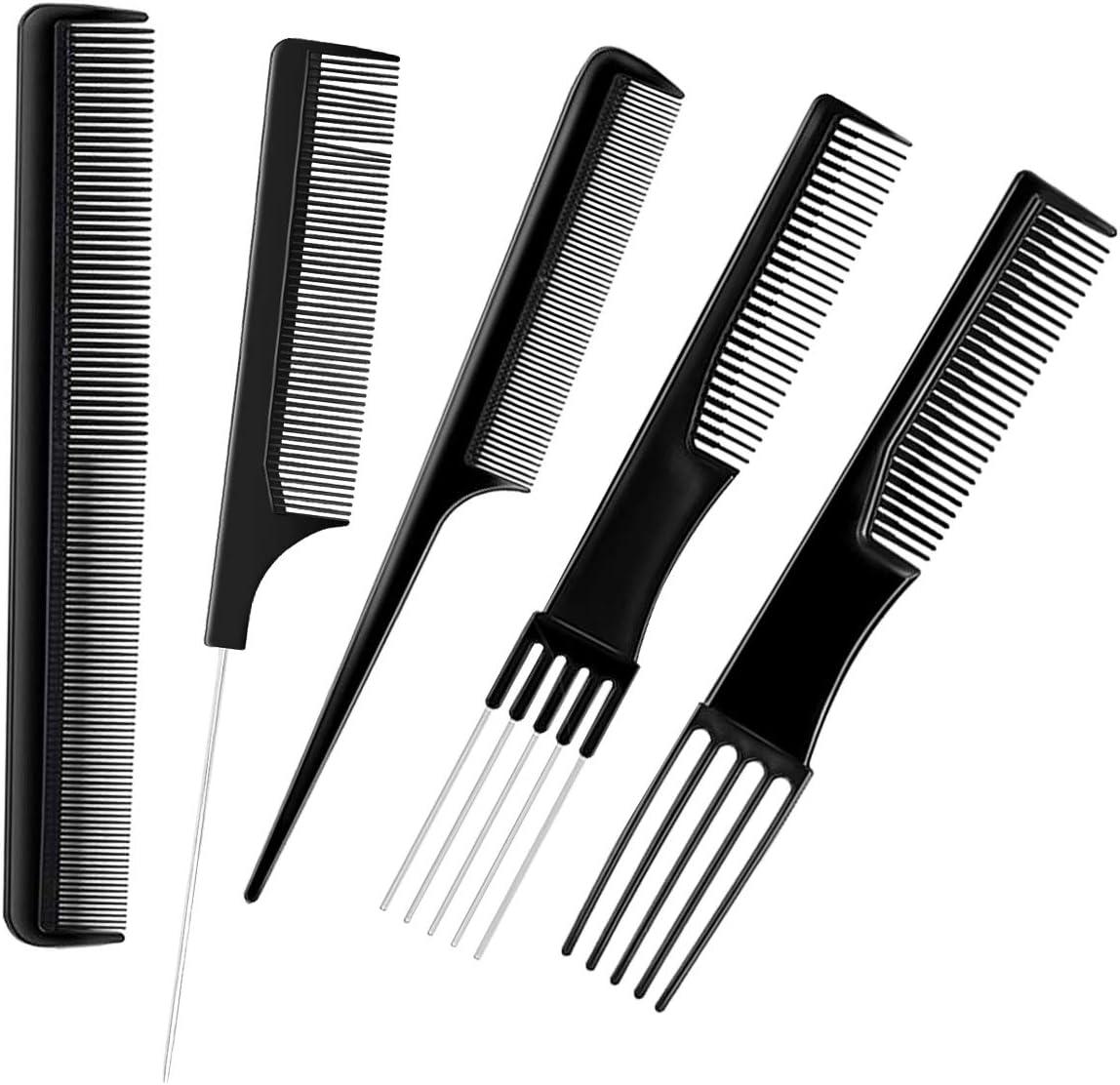 imagePeignes de coiffage Netspower 10Pcs Coiffure professionnelle Peigne cheveux Bton Peigne Accessoires de coiffure Gadgets Outils de coiffure avec sac portable pour coiffeurs Coiffeurs Barbiers Salon