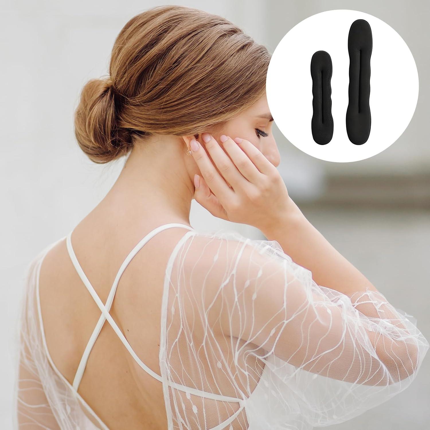 image4 Pices Chignon CheveuxAccessoires Donuts Enfant Accessoire Hair Bun Maker Kit Kids Accessories Appareil Barrette Boudin Buns Ceintures Chignons Coiffurepour Danse Classique Fille Pince Elastique