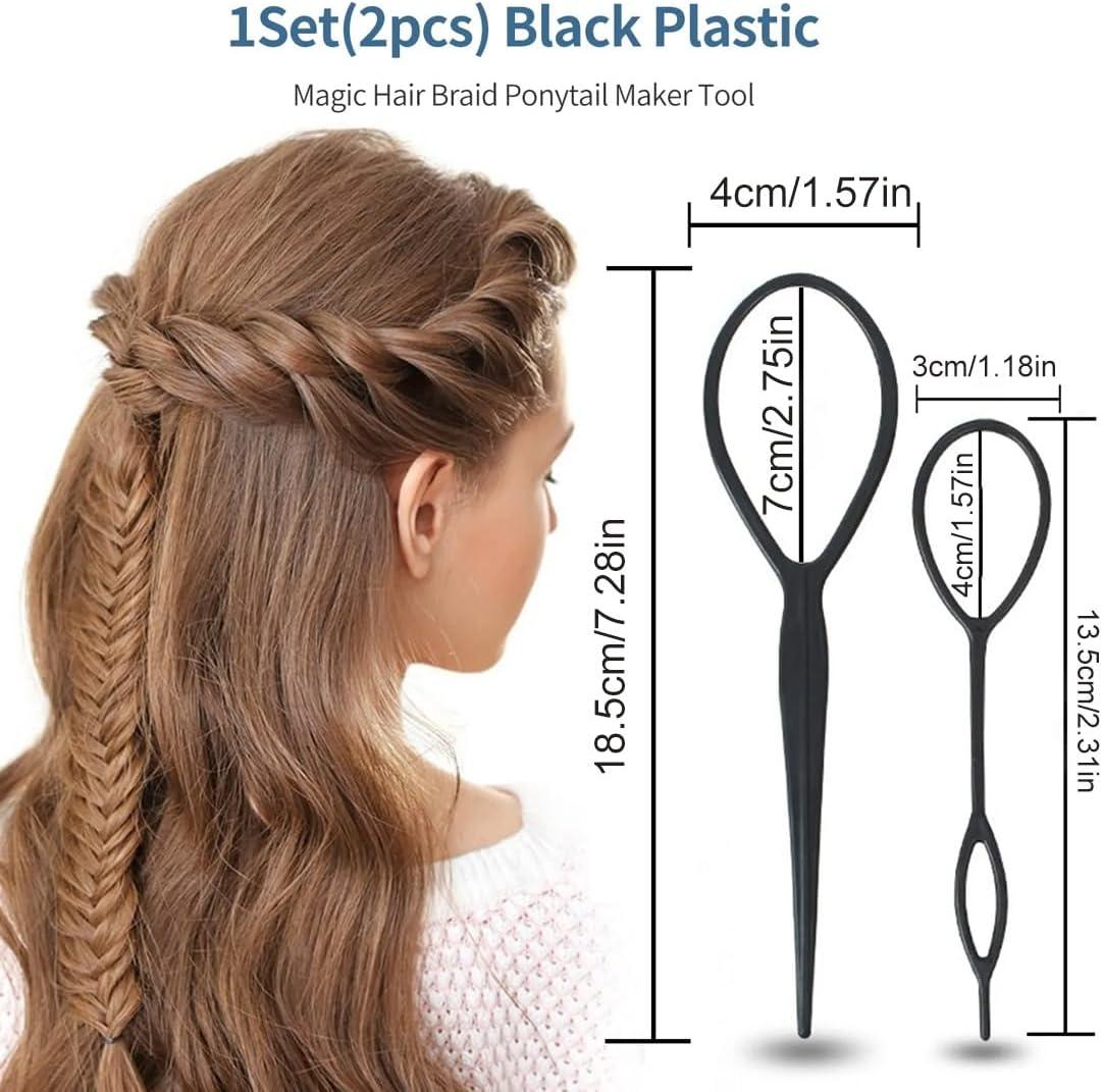 image6 Pices accesoire chignon Tresse Outil de Coiffure Aides La Coiffure pour Simples et lgantes Styling Coiffure Accessoires pour Femmes et Filles Convient pour Les Dbutants