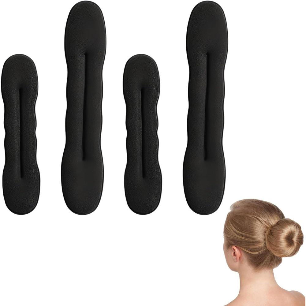 image4 Pices Chignon CheveuxAccessoires Donuts Enfant Accessoire Hair Bun Maker Kit Kids Accessories Appareil Barrette Boudin Buns Ceintures Chignons Coiffurepour Danse Classique Fille Pince Elastique