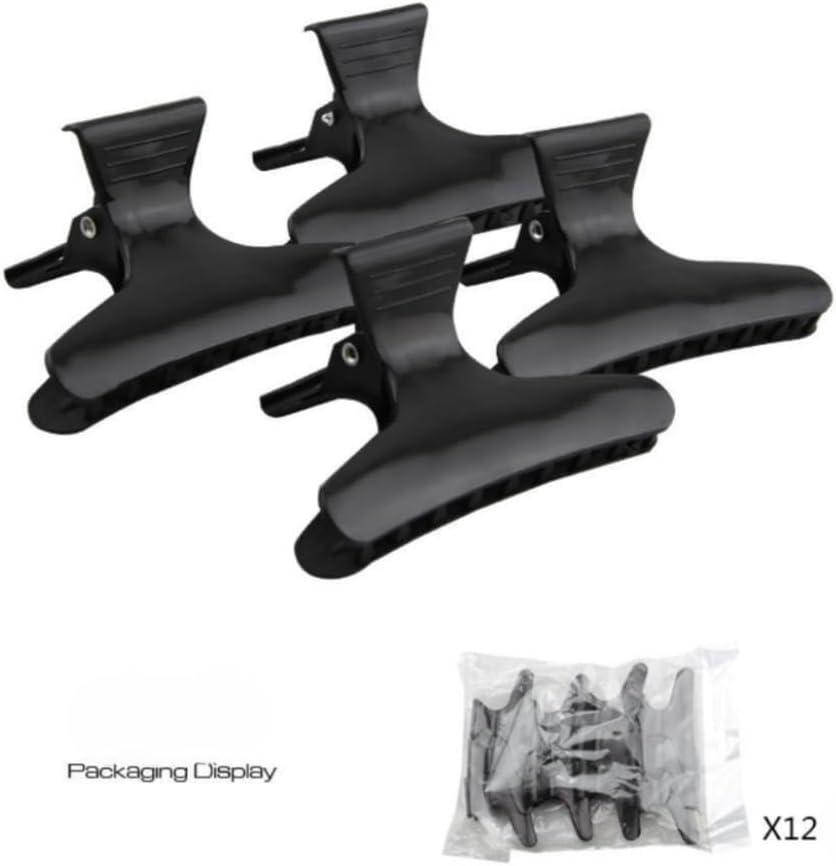 imageGrapelet 12x pince cheveux papillon pince cheveux en plastique Papillon noir outils de coiffure Convient aux outils de coiffure pour filles