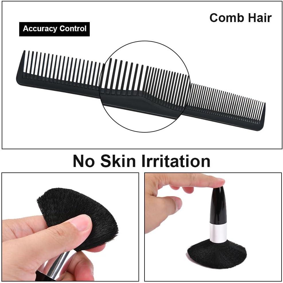 imageLOPHE Coupe de Cheveux Coiffure Cape Attache Auto Coupe de Cheveux Cape avec Brosse Plumeau de Cou et un Peigne Capes de Coiffeur de Salon Courte pour Coupe de Cheveux de Salon de CoiffureA