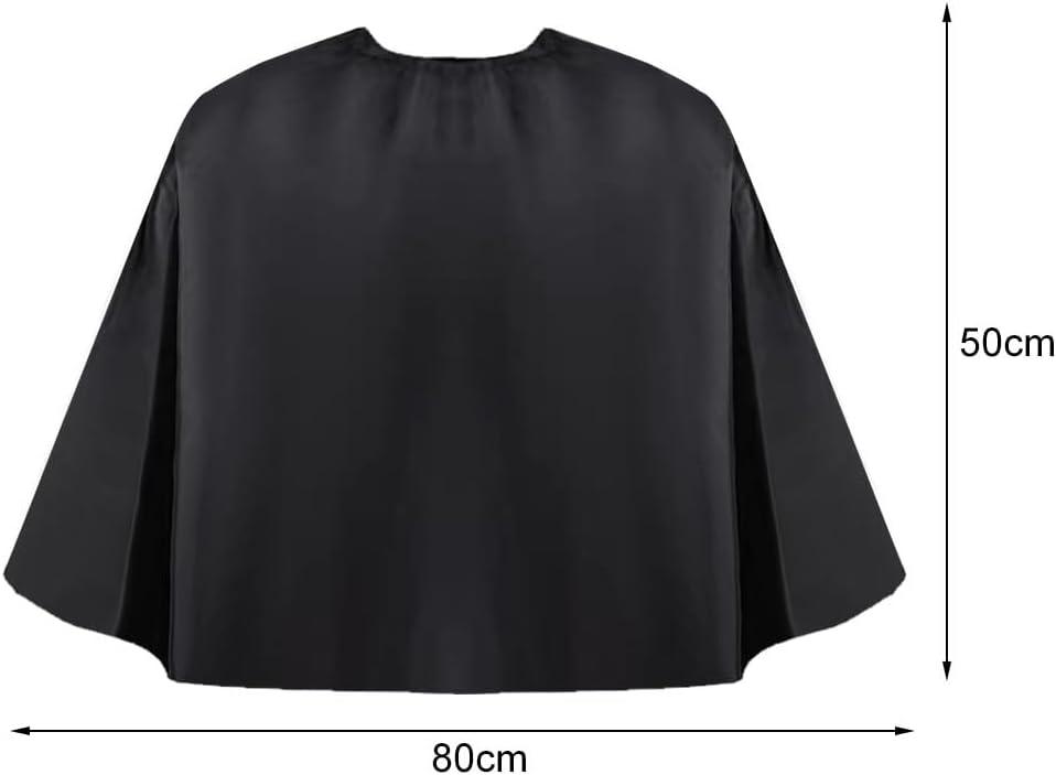 imageLOPHE Coupe de Cheveux Coiffure Cape Attache Auto Coupe de Cheveux Cape avec Brosse Plumeau de Cou et un Peigne Capes de Coiffeur de Salon Courte pour Coupe de Cheveux de Salon de CoiffureAvec Accessoires