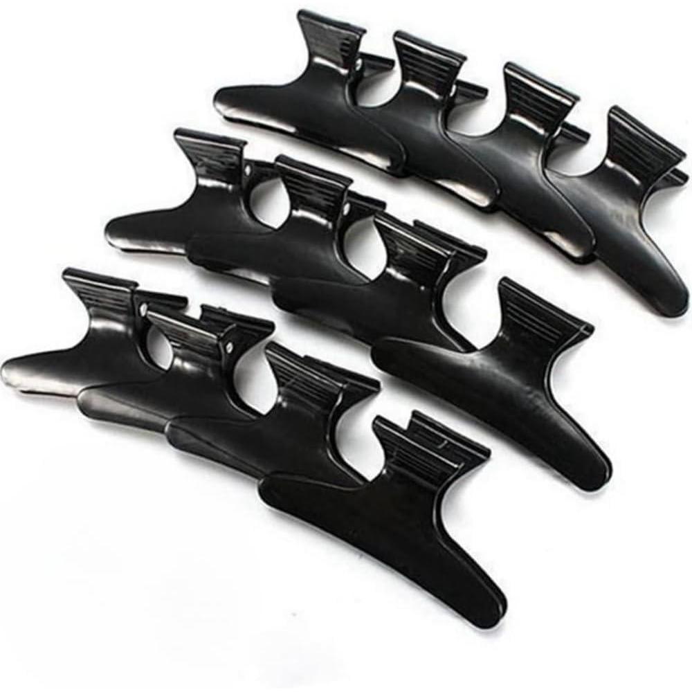 imageGrapelet 12x pince cheveux papillon pince cheveux en plastique Papillon noir outils de coiffure Convient aux outils de coiffure pour filles