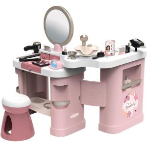 Smoby – My Beauty Center – Institut de Beauté 3 en 1 – Coiffure, Onglerie, Maquillage Factice – 26 Accessoires – Matière Recyclée – A Partir de 3 Ans – Fabrication Française(Rose)