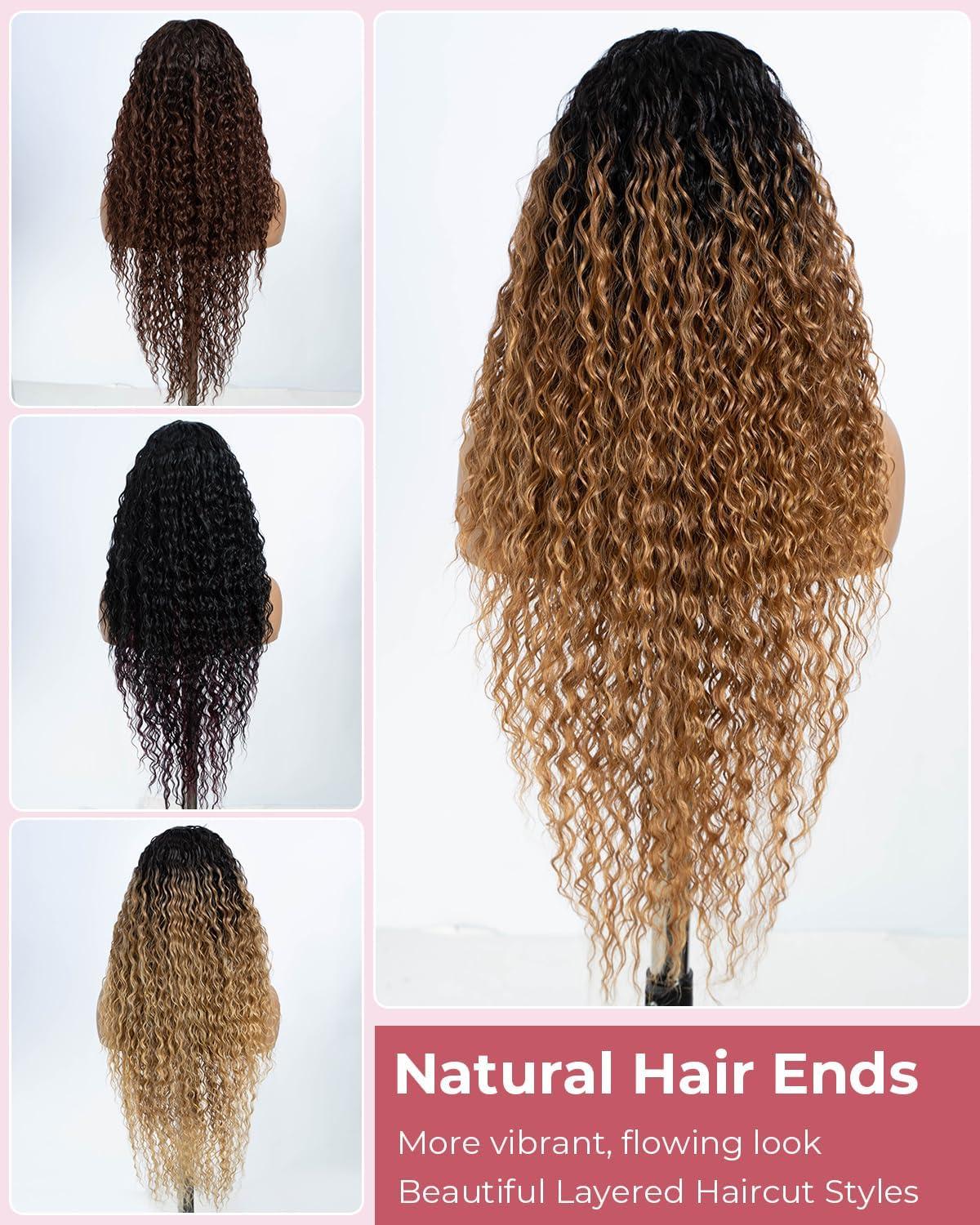 imageStyle Icon perruques Lace Front Wigs Synthetique 71cm Longue Perruque Boucle Devant En Dentelle Perruque Pour Femmes Fibres Rsistantes La ChaleurSOP43026