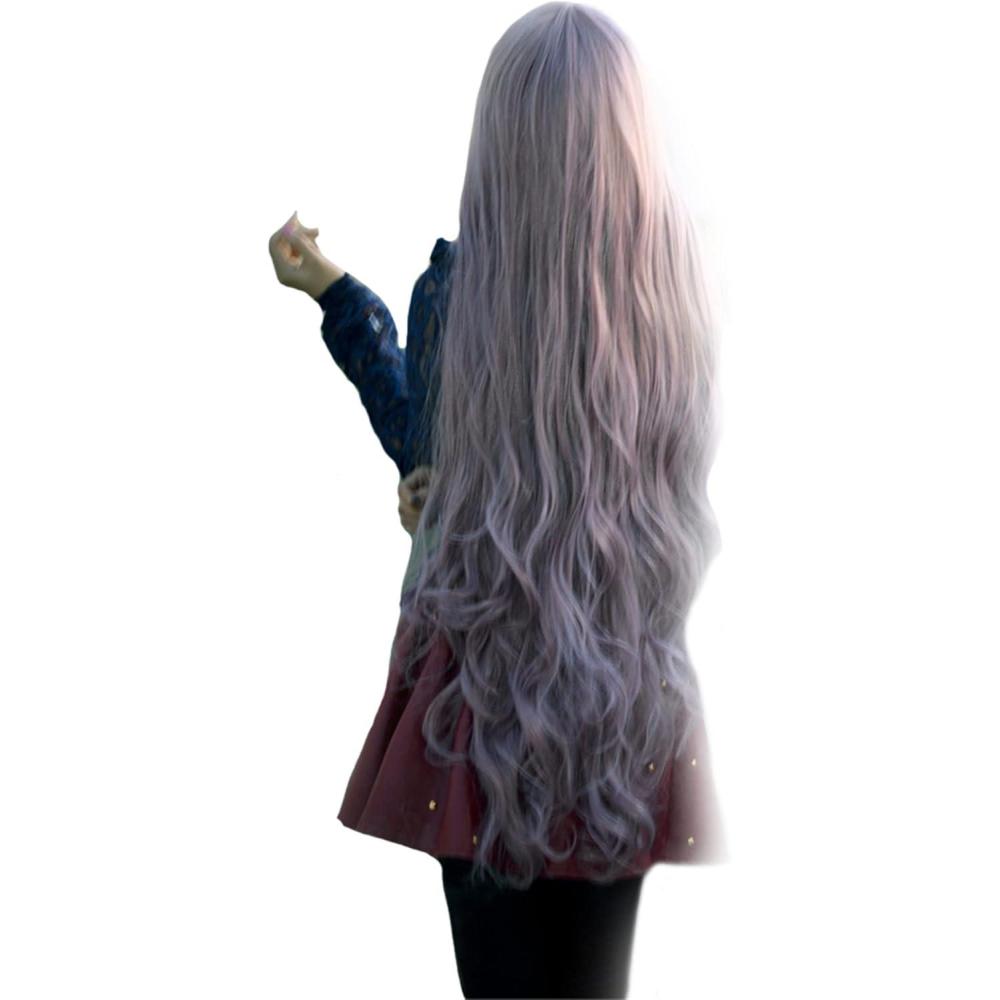 imagePhoto Pal TaroBraun Perruque synthtique pour femme Cheveux boucls de 100 cm de longueur aspect raliste style animmangagrise cendr  rose claire