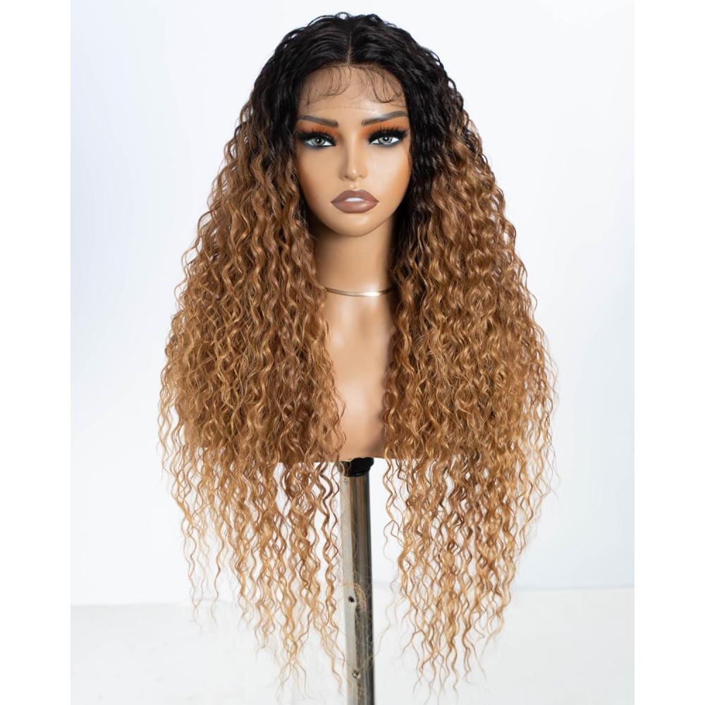 imageStyle Icon perruques Lace Front Wigs Synthetique 71cm Longue Perruque Boucle Devant En Dentelle Perruque Pour Femmes Fibres Rsistantes La ChaleurSOP43026