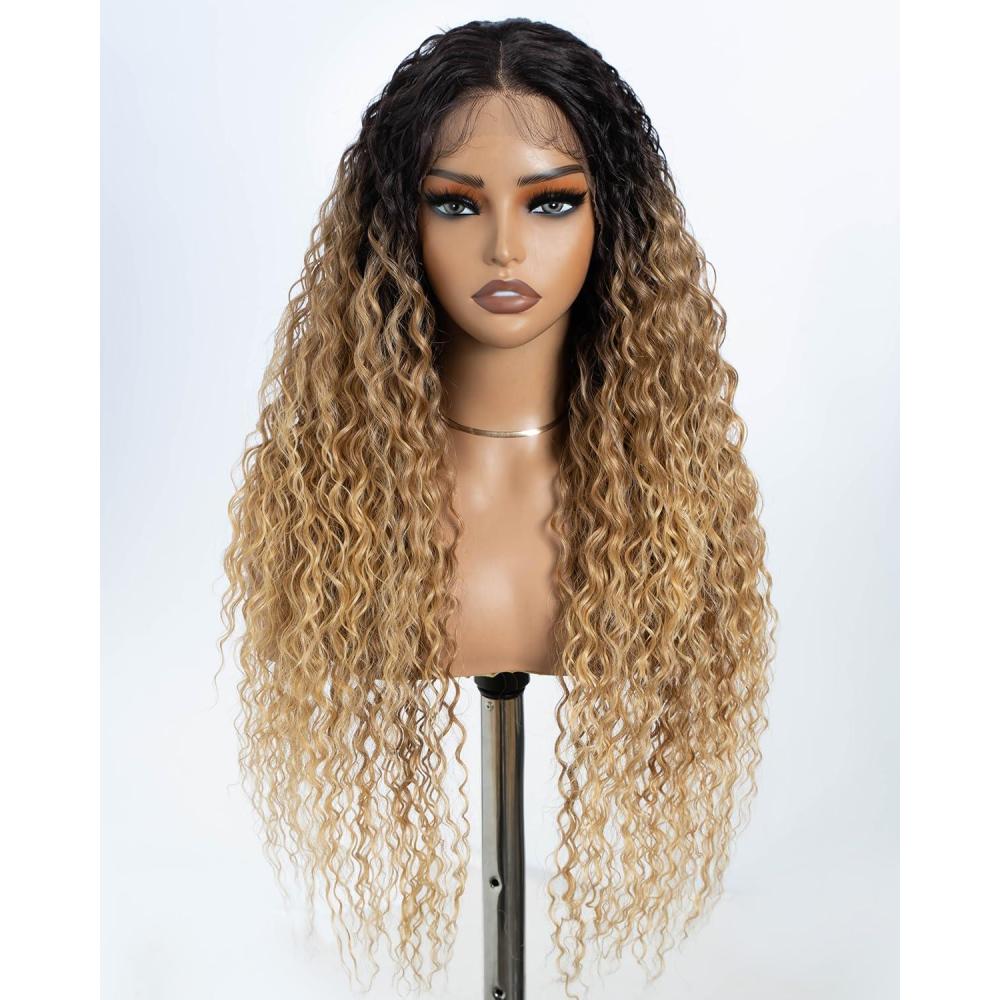 imageStyle Icon perruques Lace Front Wigs Synthetique 71cm Longue Perruque Boucle Devant En Dentelle Perruque Pour Femmes Fibres Rsistantes  La ChaleurTAT62724E