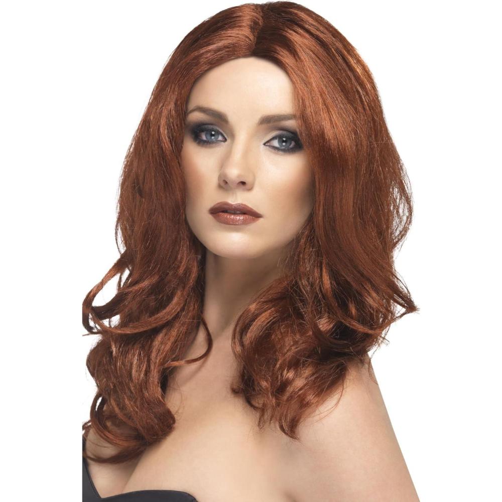 imageSmiffys Perruque baroque blanche longue paule avec bouclettes HalloweenAuburn