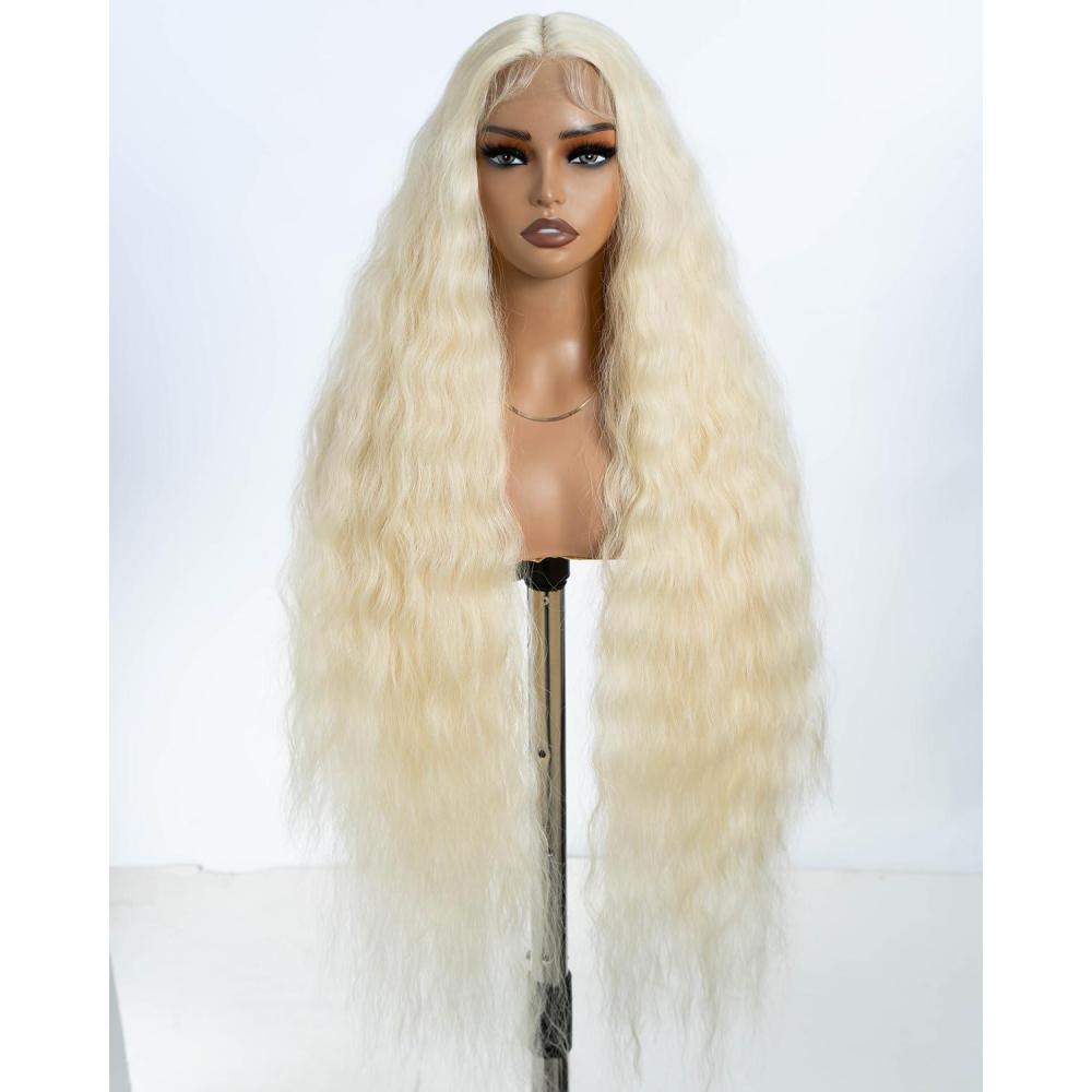 imageStyle Icon Perruque synthtique noire avec dentelle frontale de 104 cm perruque synthtique trs longue densit de 150 1041 cm 1B613 Blond