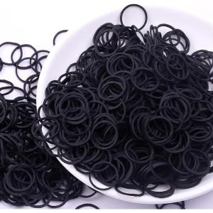 1000 Pièces Mini Bandes de Caoutchouc Élastique Soft Elastic Bands Noir, pour les cheveux des enfants,coiffure de mariage et Plus(Noir)