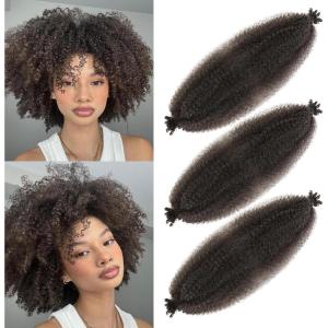 LPARMJIT Tresses au crochet Afro Twist Lot de 3 – 41 cm – Extensions pré-bouclées pour Butterfly Locs(4#)