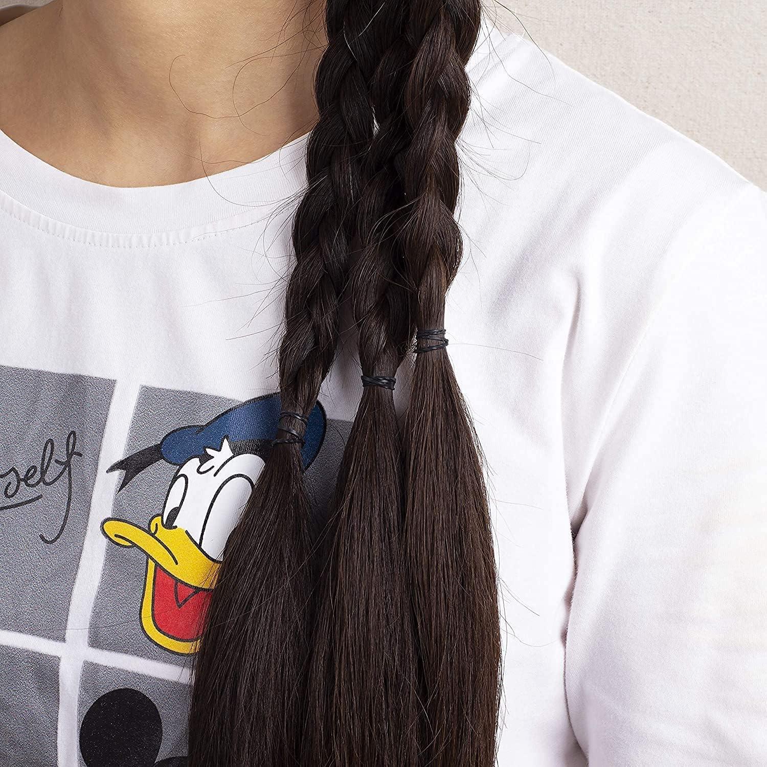 image:imageElastique NoirMini lastiques300 Pices Noir ElastiquePetit elastique cheveux Petits elastiques cheveux pour les Cheveux des Enfants Petites Dreadlocks Coiffure de Mariage et PlusNoir