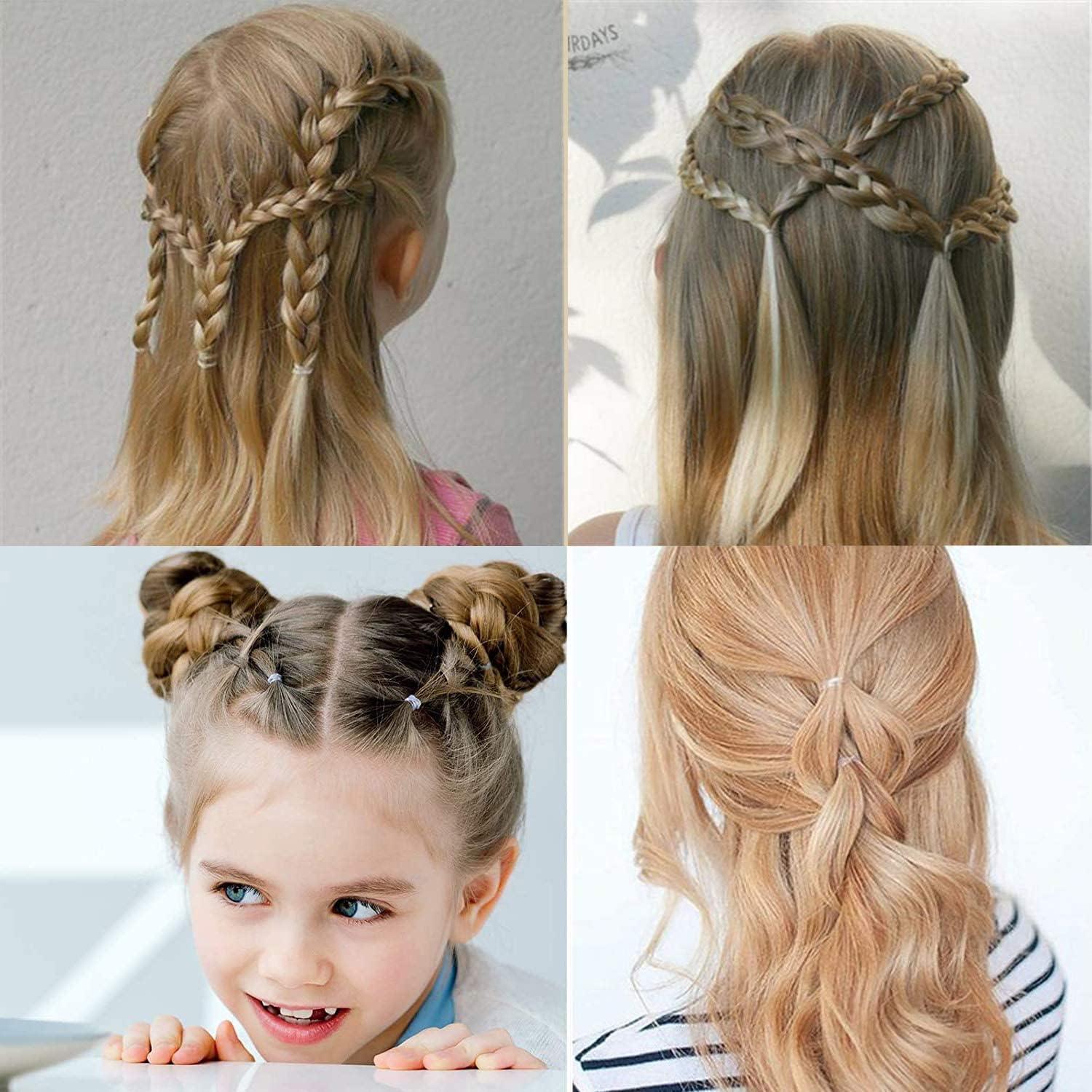 image:imageElastique NoirMini lastiques300 Pices Noir ElastiquePetit elastique cheveux Petits elastiques cheveux pour les Cheveux des Enfants Petites Dreadlocks Coiffure de Mariage et PlusTransparent