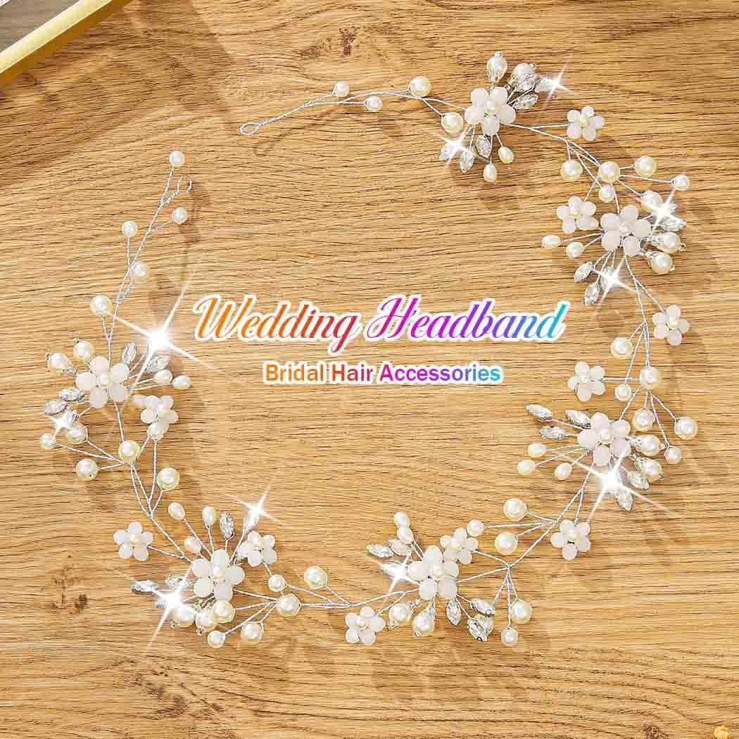 image:imageUnicra Argent Mariage Cristal Fleur Cheveux Vigne Coiffe De Marie Bandeaux Accessoires De Cheveux De Mariage Pour Marie argent