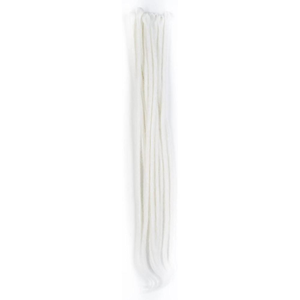image:imageLot de 10 extensions synthtiques au crochet pour dreadlocks single ended VioletBlanc