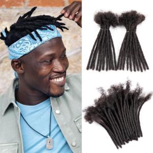 100% Cheveux Humains Dreadlocks Extensions 6 pouces Afro Kinky Noir 10 Brins 0.4cm Mode Crochet Tressage Cheveux Pour Femmes par Originea (6 pouces, 10 locs)(#1B 0.4cm)