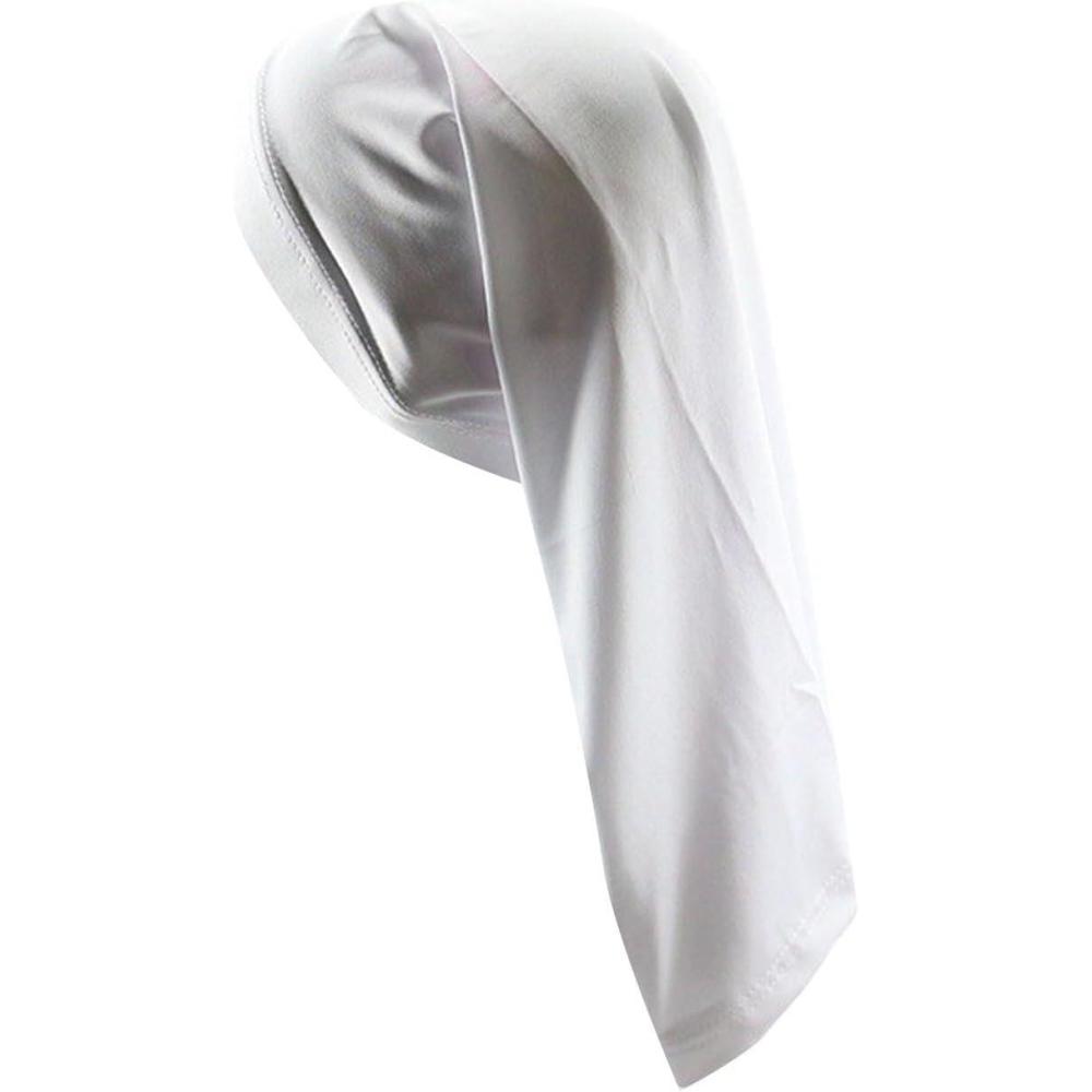 image:imageGenerisch 2025 Bonnet daviateur pour homme double extrmit extensible longue tresse pour soins capillaires dreadlocksBlanc