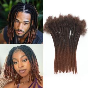 12 Inch Dreadlock Extensions Synthetic Hair 30Strands 0.8 Width Handmade Dreads Hair Extensions Reggae Braids Locs Synthetic Hippie Single Ended Dreads for Women/Men/Kids (1B/613, 12inch)(1B/30)