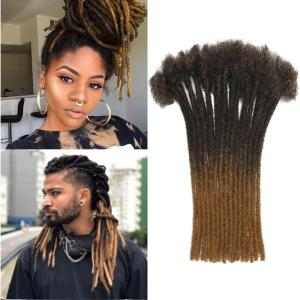 12 Inch Dreadlock Extensions Synthetic Hair 30Strands 0.8 Width Handmade Dreads Hair Extensions Reggae Braids Locs Synthetic Hippie Single Ended Dreads for Women/Men/Kids (1B/613, 12inch)(1B/27)