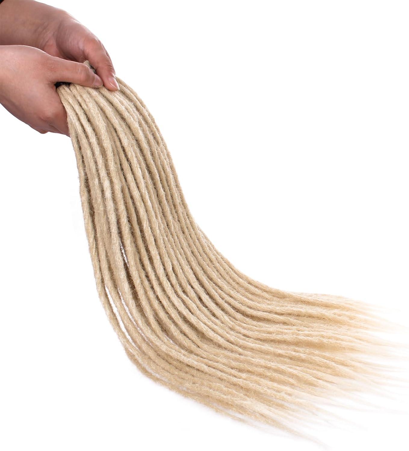 image:imageExtensions de dreadlocks synthtiques blondes de 457 cm 20 brins de 06 cm de largeur 613
