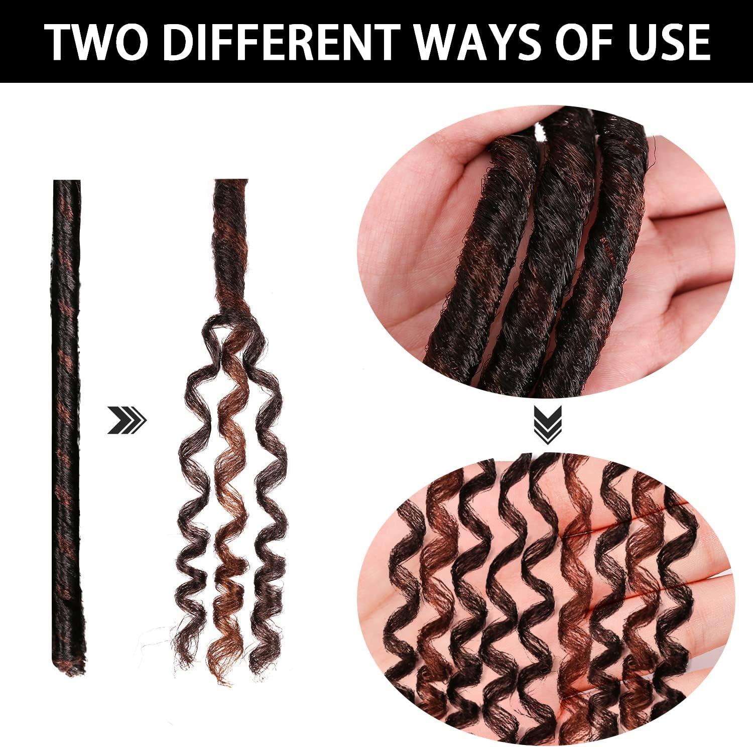 image:image1 lot de fausses dreadlocks au crochet de 914 cm dreadlocks ondules de desse courtes 20 racinespaquet 1B430