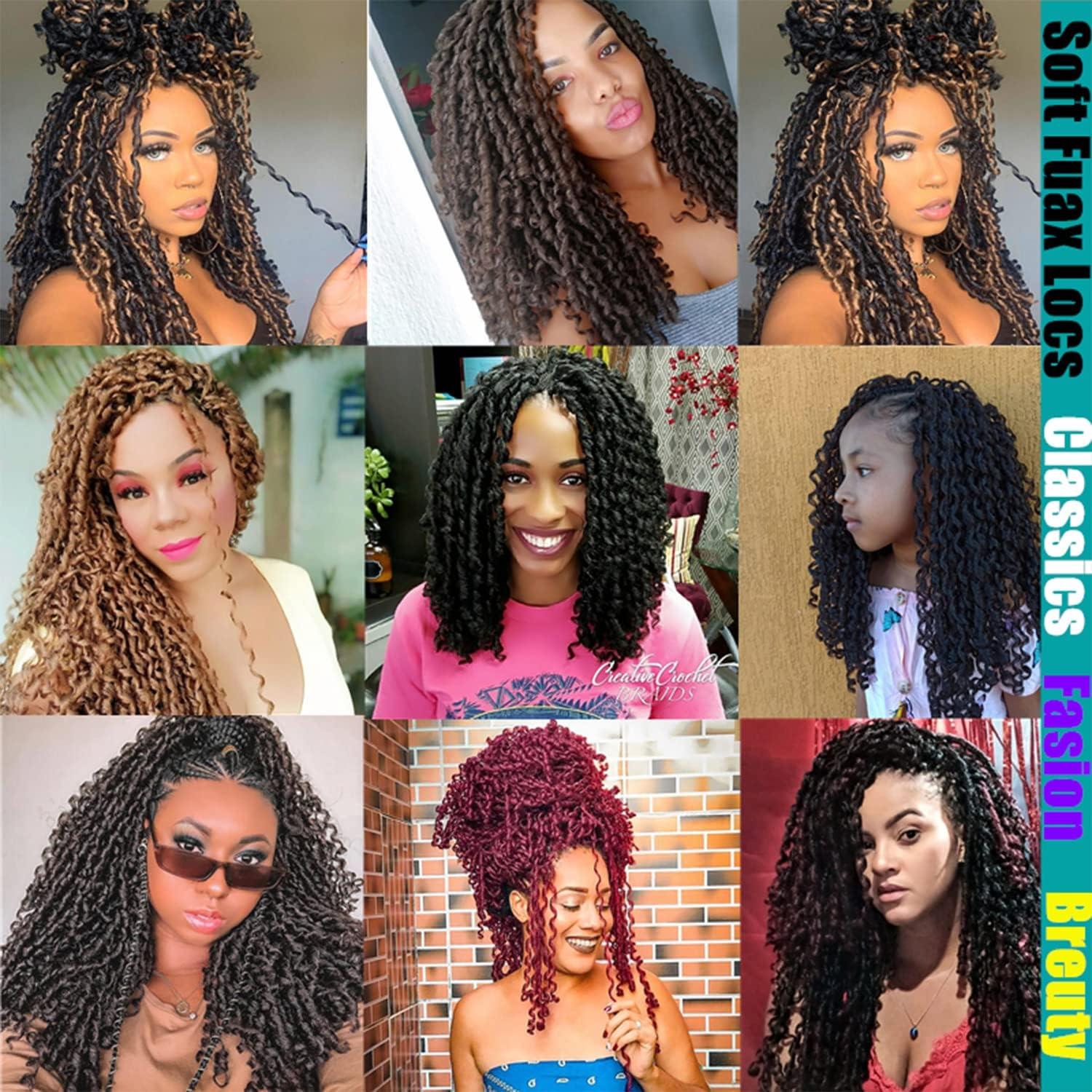 image:image1 lot de fausses dreadlocks au crochet de 914 cm dreadlocks ondules de desse courtes 20 racinespaquet 1BDark Browm