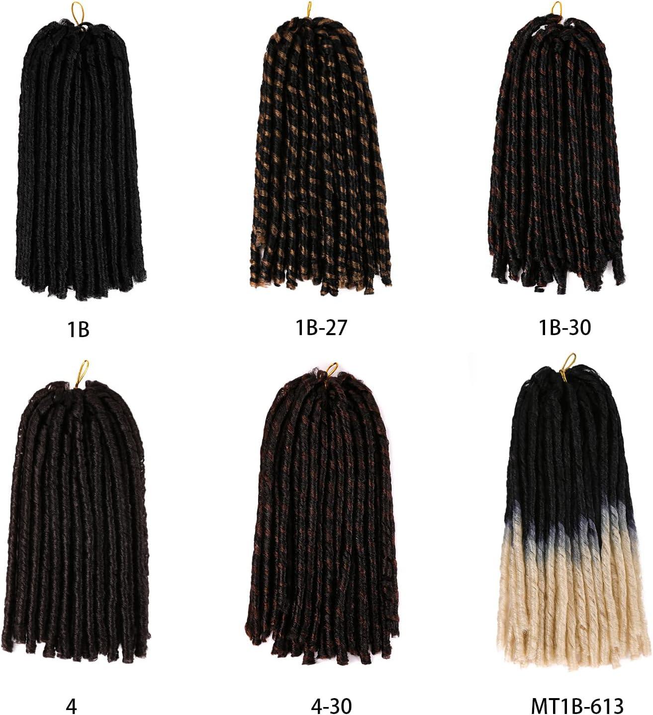 image:image1 lot de fausses dreadlocks au crochet de 914 cm dreadlocks ondules de desse courtes 20 racinespaquet 1BDark Browm
